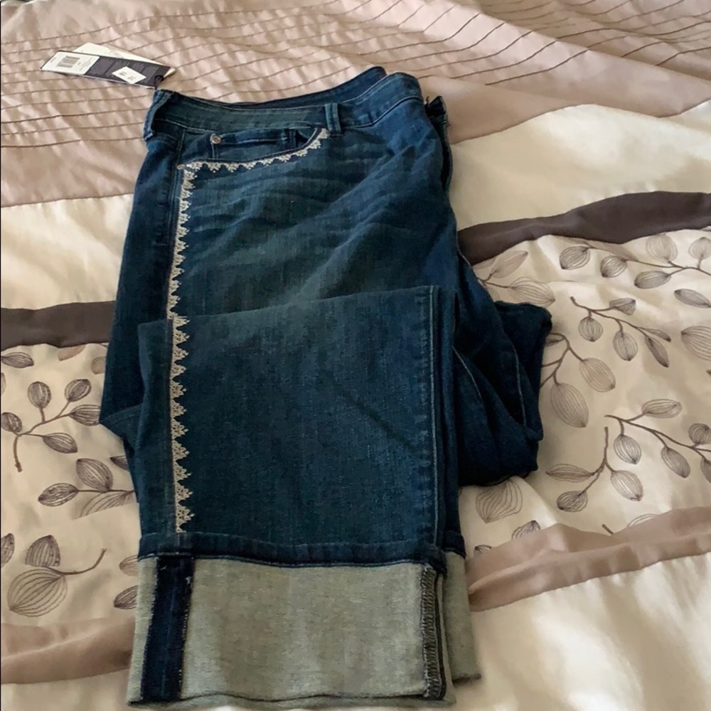 NYDJ Alina wise cuff ankle jean 18W